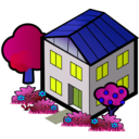 download Iso City Grey House 2 clipart image with 225 hue color