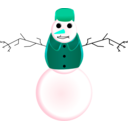 download Snowman With Clothes clipart image with 135 hue color