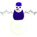 download Snowman With Clothes clipart image with 225 hue color