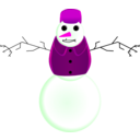 download Snowman With Clothes clipart image with 270 hue color
