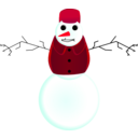 download Snowman With Clothes clipart image with 315 hue color