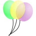 download Balloons clipart image with 180 hue color