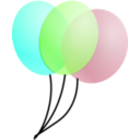 download Balloons clipart image with 225 hue color