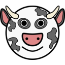 download Vache clipart image with 0 hue color