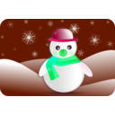 download Snowman Glossy In Winter Scenery clipart image with 135 hue color