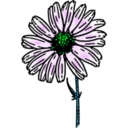 download Colored Daisy 1 clipart image with 90 hue color