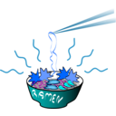 download Ramen clipart image with 180 hue color