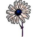 download Colored Daisy 1 clipart image with 180 hue color