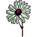 download Colored Daisy 1 clipart image with 270 hue color