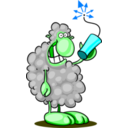 download Bad Sheep clipart image with 180 hue color