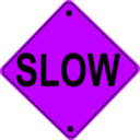 download Slow Road Sign clipart image with 225 hue color