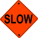 download Slow Road Sign clipart image with 315 hue color