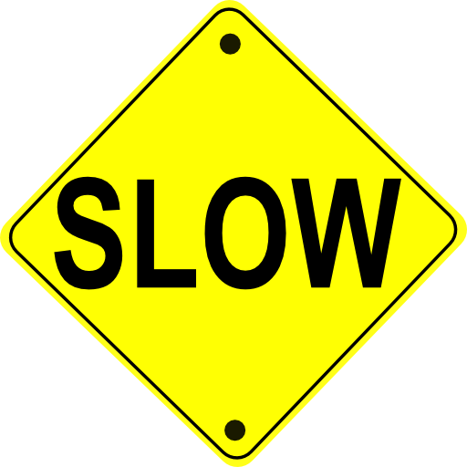 Slow Road Sign