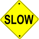 Slow Road Sign