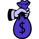download Money Bag clipart image with 225 hue color
