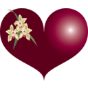 download Red Heart clipart image with 0 hue color