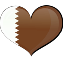 download Qatar Heart Flag clipart image with 45 hue color