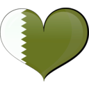download Qatar Heart Flag clipart image with 90 hue color