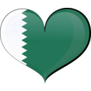 download Qatar Heart Flag clipart image with 180 hue color
