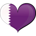download Qatar Heart Flag clipart image with 315 hue color