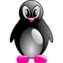 download Simple Tux clipart image with 270 hue color