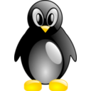 download Simple Tux clipart image with 0 hue color