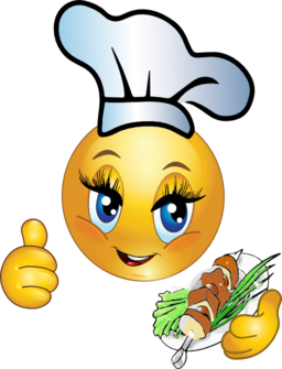 Cooking Girl Smiley Emoticon