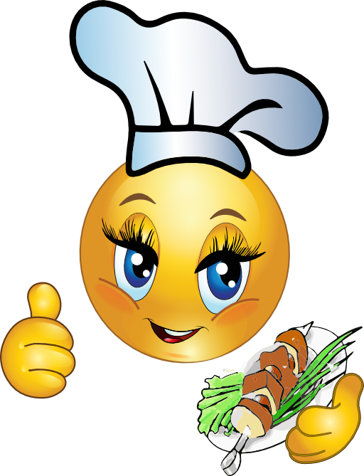 Cooking Girl Smiley Emoticon