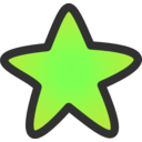 download Gold Star clipart image with 45 hue color