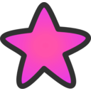 download Gold Star clipart image with 270 hue color