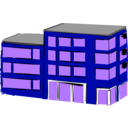 download Apartment Building clipart image with 225 hue color