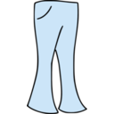 download Bell Bottoms clipart image with 0 hue color