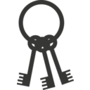 download Keys On Ring clipart image with 90 hue color