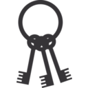 download Keys On Ring clipart image with 270 hue color