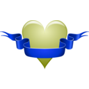 download Heart Ribbon clipart image with 225 hue color