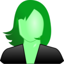 download Female User Icon clipart image with 90 hue color