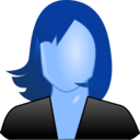 download Female User Icon clipart image with 180 hue color