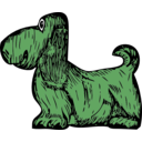 download Basset Hound clipart image with 90 hue color