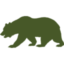 download Flag Of California Bear Solid clipart image with 45 hue color
