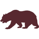 download Flag Of California Bear Solid clipart image with 315 hue color