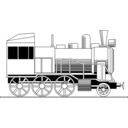 download Retro Locomotive clipart image with 45 hue color