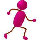 download Stickman clipart image with 135 hue color