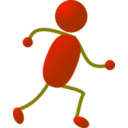 download Stickman clipart image with 180 hue color