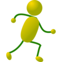download Stickman clipart image with 225 hue color