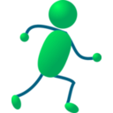 download Stickman clipart image with 315 hue color