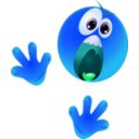 download Smiley Terrified Yellow Emoticon clipart image with 180 hue color