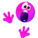 download Smiley Terrified Yellow Emoticon clipart image with 270 hue color