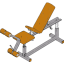 download Exercise Bench clipart image with 45 hue color