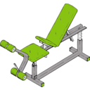 download Exercise Bench clipart image with 90 hue color