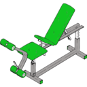 download Exercise Bench clipart image with 135 hue color